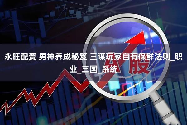 永旺配资 男神养成秘笈 三谋玩家自有保鲜法则_职业_三国_系统